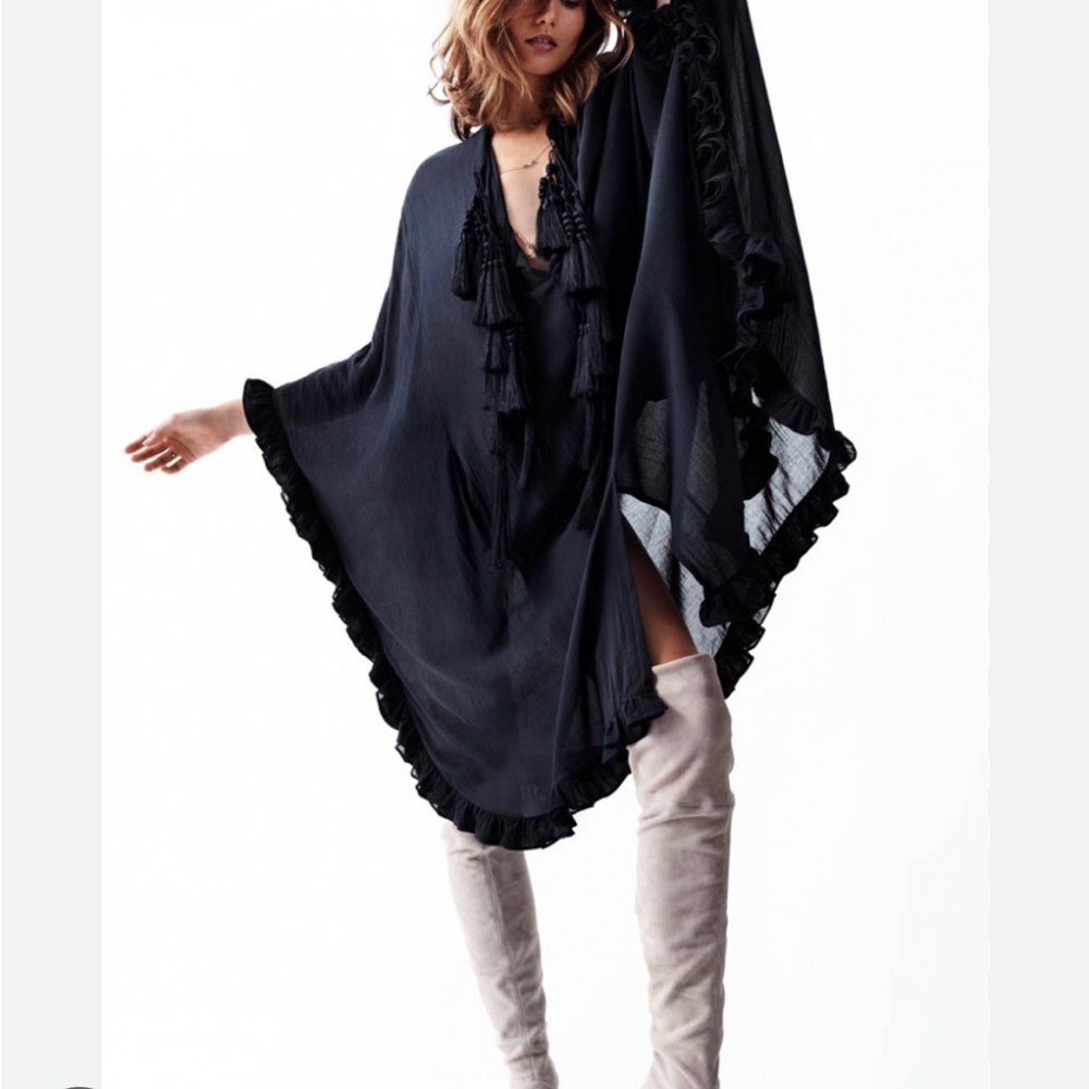 H&M Navy Blue Tassel Tunic Dress